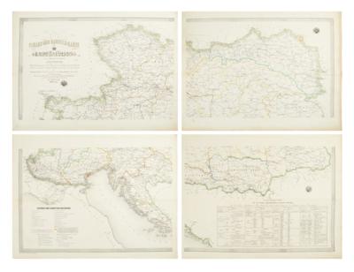 FINANZ- UND HANDELSKARTE ÖSTERREICHS UND LIECHTENSTEINS - Libri e grafica decorativa