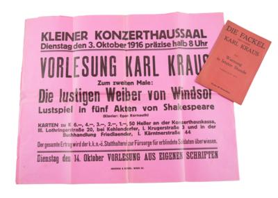 KARL KRAUS - PLAKAT EINER LESUNG - Knihy a dekorativní grafika