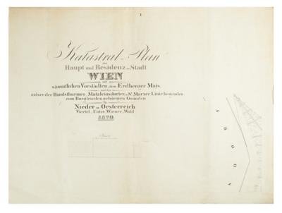 KATASTRAL-PLAN VON WIEN 1829 - Books and decorative graphics