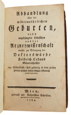 COLLANDS WIENER GEBURTSHILFE. - Bücher und dekorative Graphik