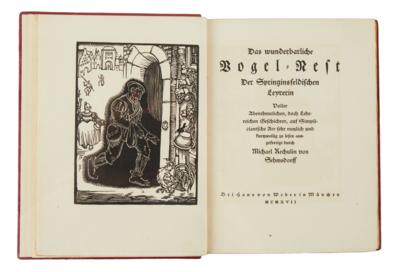 GRIMMELSHAUSEN / GOLDSCHMITT: DAS WUNDERBARLICHE VOGEL-NEST. - Knihy a dekorativní grafika