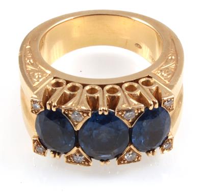 Saphir Brillantring - Jewellery