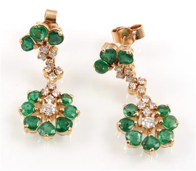 Brillant Smaragdohrgehänge - Jewellery