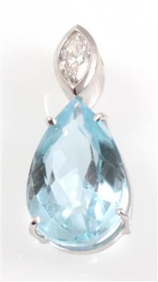 Diamant Aquamarinanhänger - Klenoty
