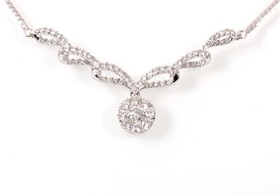 Brillantcollier zus. 1,34 ct - Klenoty