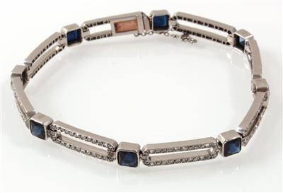 Diamant Saphirarmband - Klenoty