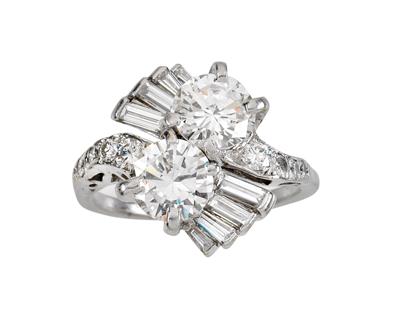 Diamantdamenring zus. ca. 3,80 ct - Schmuck - Perlen und Korallen