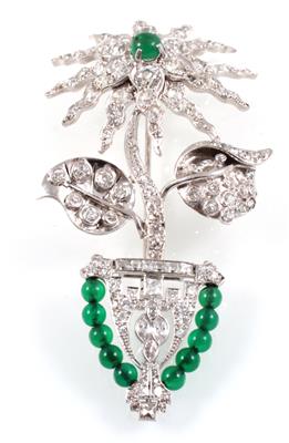 Diamantblüten Brosche zus. ca. 6,00 ct - Jewellery