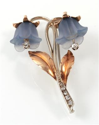 Diamantbrosche Glockenblumen - Jewellery