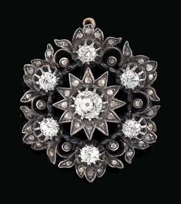 Diamantbrosche zus. ca. 1,80 ct - Jewellery