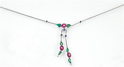 Farbstein Brillantcollier - Jewellery