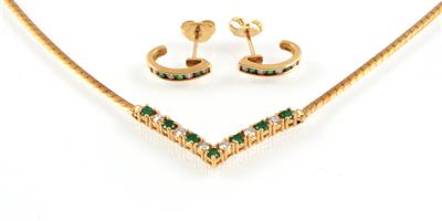 Brillant Smaragddamenschmuckgarnitur - Jewellery