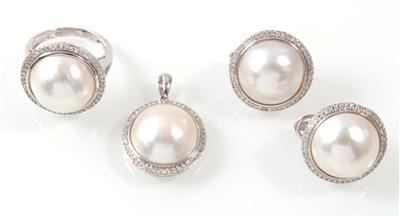 Diamant Kulturperlengarnitur - Jewellery