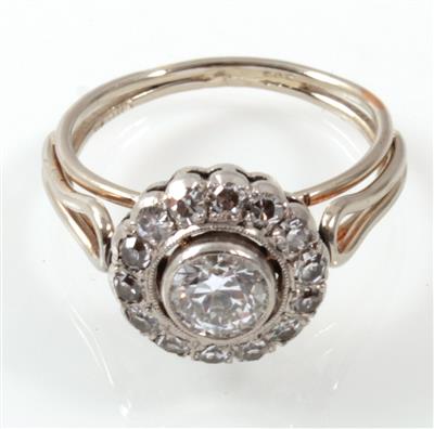 Diamantdamenring zus. ca. 0,90 ct - Jewellery