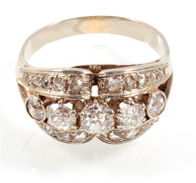 Diamantdamenring zus. ca. 0,90 ct - Jewellery