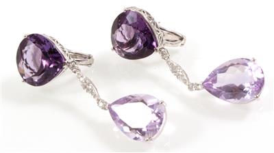 Amethystohrgehänge zus. 38,70 ct - Schmuck