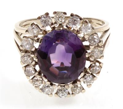 Diamant Amethyst Ring - Klenoty