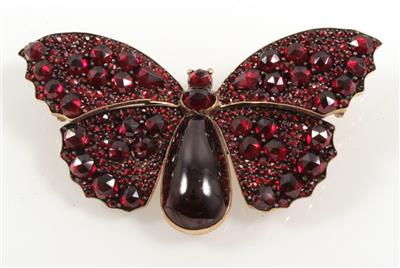 Granatbrosche "Schmetterling" - Jewellery