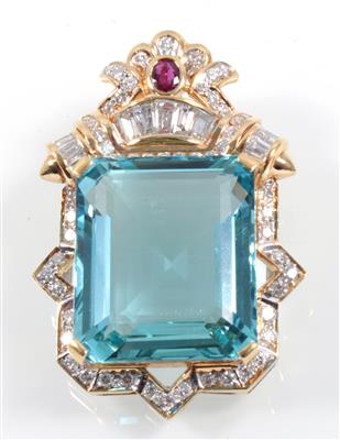 Aquamarinanhänger ca. 22 ct - Jewellery