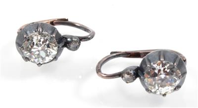 Diamant Ohrringe zus. ca. 1,90 ct - Klenoty