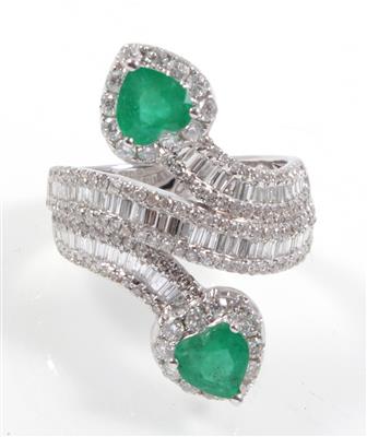 Diamant Smaragdring - Weihnachtsauktion Juwelen