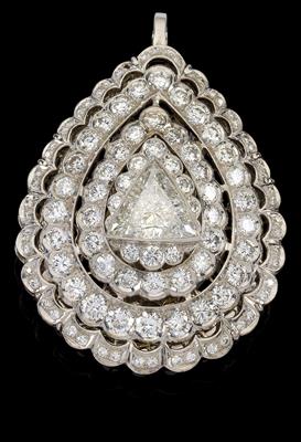 Diamantanhänger zus. ca.9,90 ct - Weihnachtsauktion Juwelen
