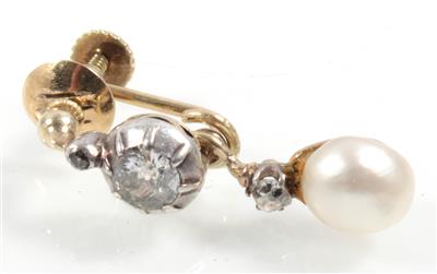 Diamant Orientperlenohrring - Jewellery