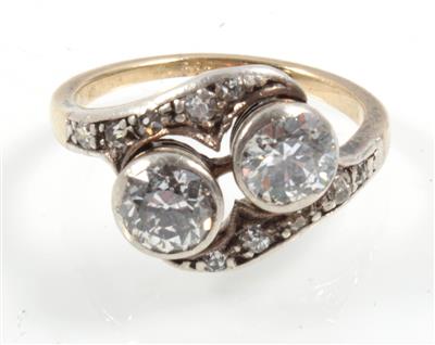 Diamantdamenring zus. ca. 1,30 ct - Klenoty