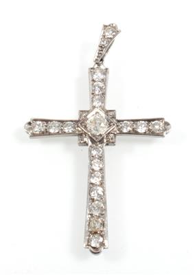 Diamantkreuz zus. ca. 1,25 ct - Klenoty