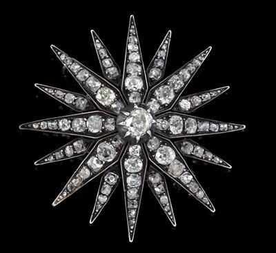 Diamantbrosche Stern zus. ca. 4,50 ct - Gioielli