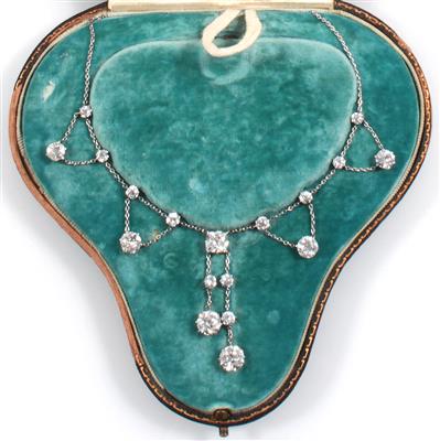 Diamantcollier zus. ca. 9,30 ct - Jewellery