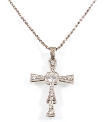 Diamantkreuz zus. ca. 1,60 ct - Klenoty