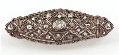 Diamantbrosche zus. ca. 0,35 ct - Jewellery