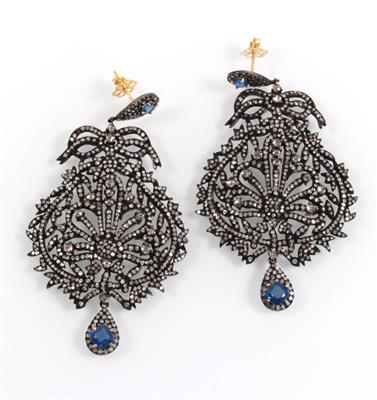 Diamantohrgehänge zus. ca. 8,60 ct - Jewellery
