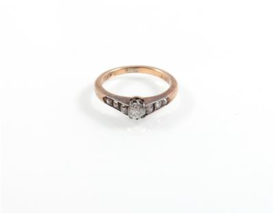 Altschliffdiamantring zus. 0,37 ct - Summer Sale