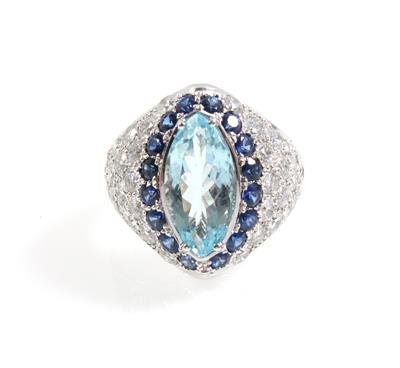 Brillant Aquamarinring - Schmuck Summersale