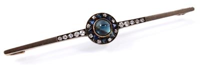 Saphir Diamantbrosche - Jewellery