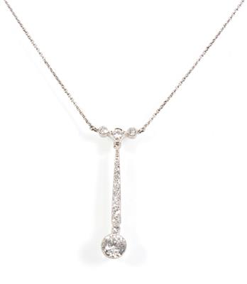 Diamantcollier zus. ca. 0,55 ct - Jewellery