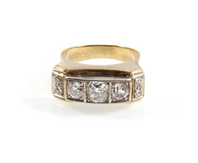 Diamantdamenring zus. ca. 1,20 ct - Schmuck Abendauktion