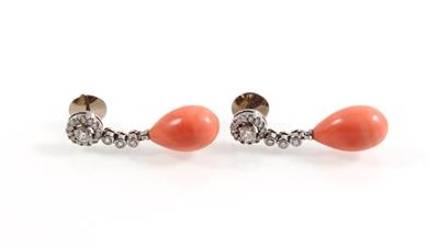 Brillant Korallenohrgehänge - Jewellery
