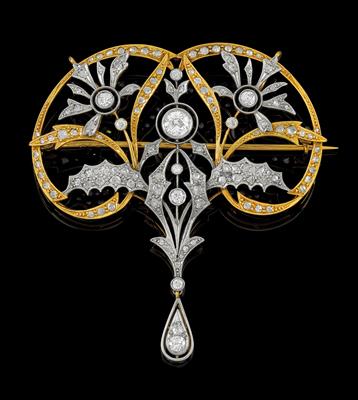 Altschliffbrillant Diamantrautenbrosche - Jewellery