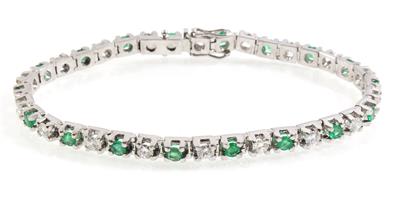 Brillant Smaragdarmband - Weihnachtsauktion Juwelen