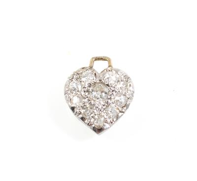 Diamantanhänger Herz zus. ca. 1,20 ct - Jewellery