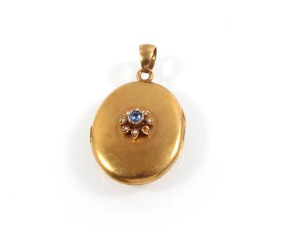 Saphir Halbperlenmedaillon - Jewellery