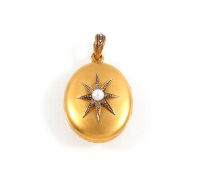 Halbperle Diamantrauten Medaillon - Jewellery
