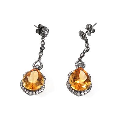 Diamant Citrinohrgehänge - Jewellery