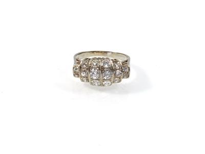 Altschliffbrillant, -diamantring zus. ca. 1,30 ct - Klenoty