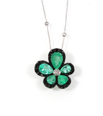 Brillant Smaragdcollier - Jewellery