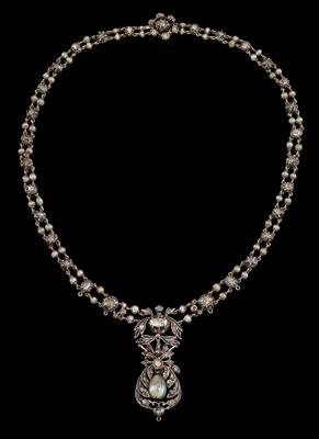 Diamant Orientperlencollier - Schmuck