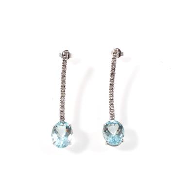 Aquamarinohrgehänge zus. 6,26 ct - Gioielli